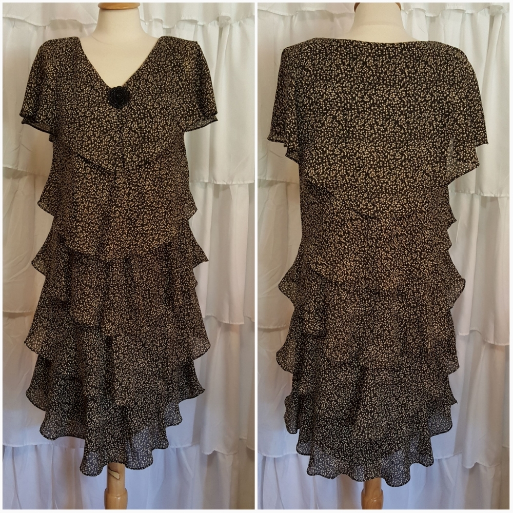 Ks Collection Flowy Layered Dress
